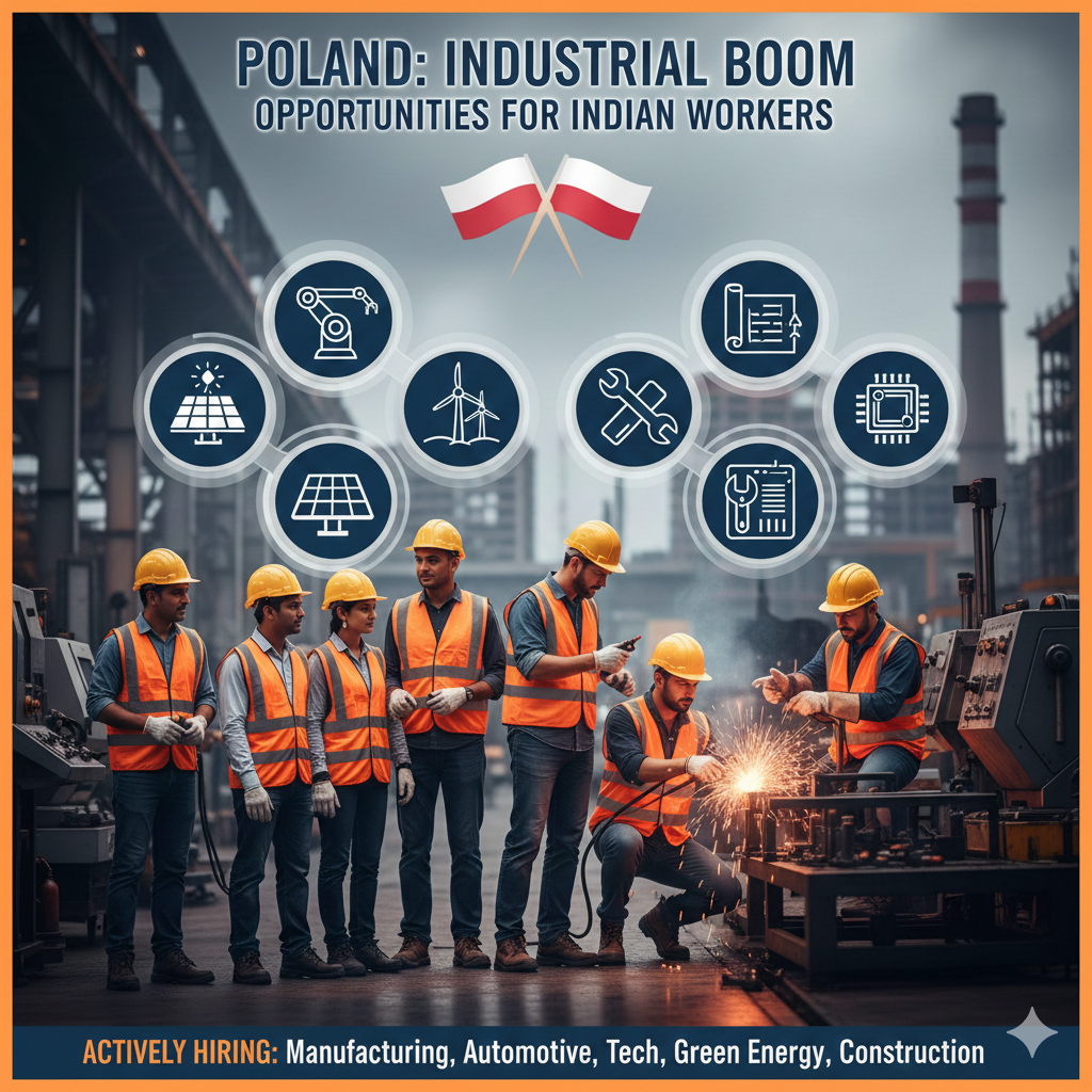 Industrial Sectors Actively Hiring Indian Workers in Poland