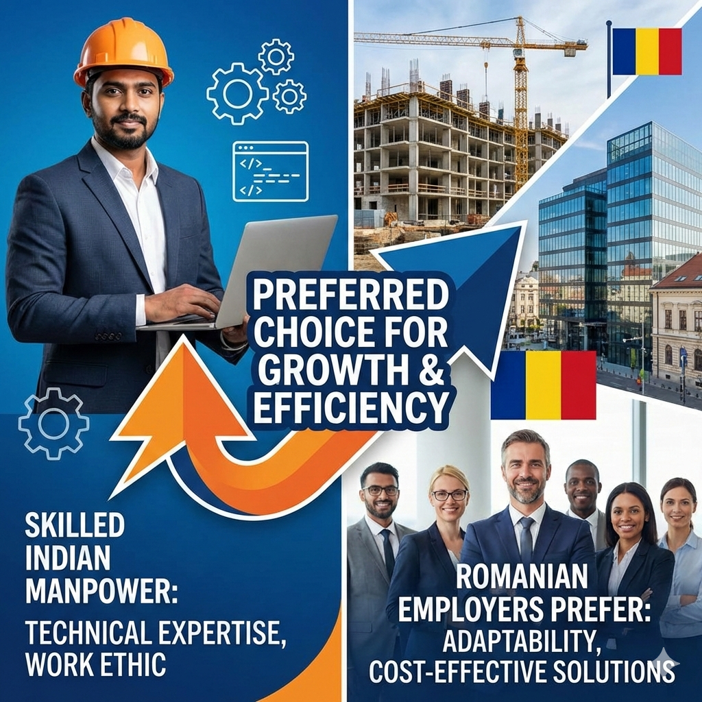 Why Skilled Indian Manpower for Romania Is Preferred by Employers