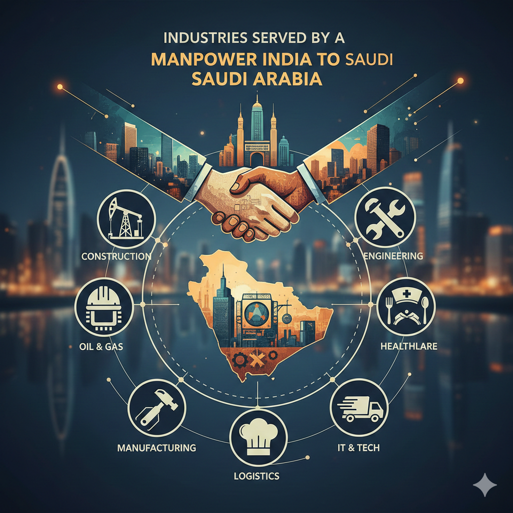 Industries Served by a Manpower Agency India for Saudi Arabia