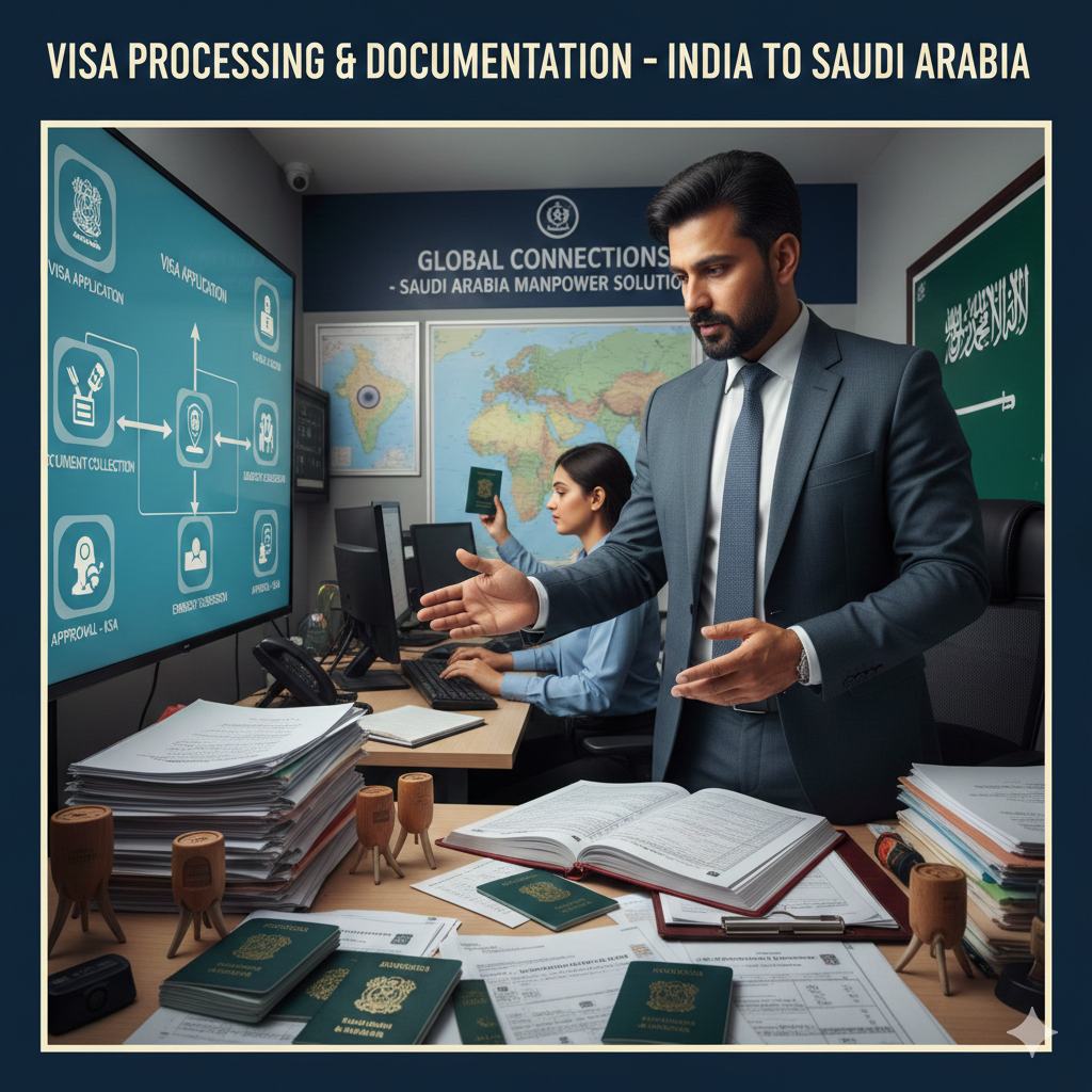 Visa Processing and Documentation by a Manpower Agency India